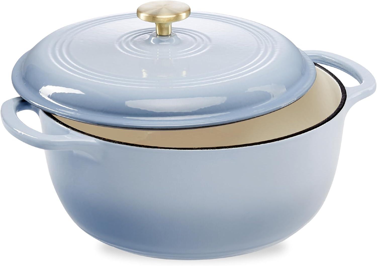 Best Choice Products 6 Quart Enamel Cast-Iron Dutch Oven, Heavy-Duty Cookware w/ Dual Handles, Lid