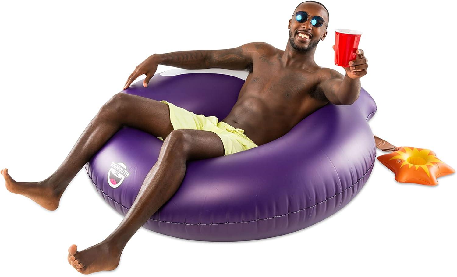 BigMouth Inc. Pool Float, 4' Wide, Inflatable Floatie Tube, Blow Up Swim Ring, Outdoor Summer Pool Party Water Toy
