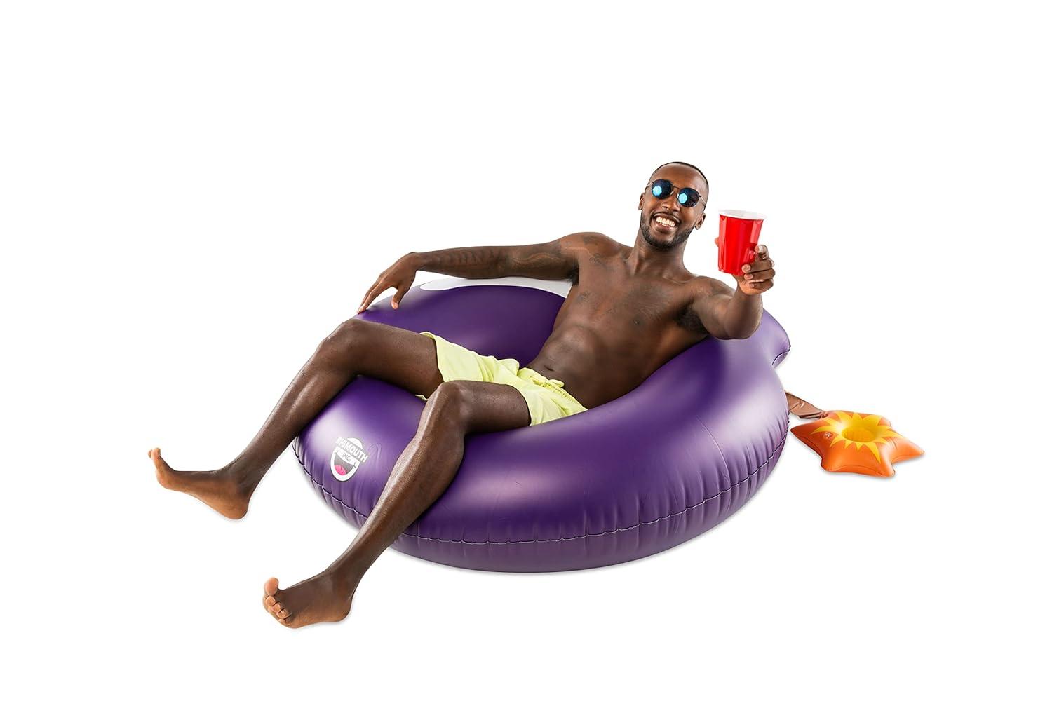 BigMouth Inc. Pool Float, 4' Wide, Inflatable Floatie Tube, Blow Up Swim Ring, Outdoor Summer Pool Party Water Toy