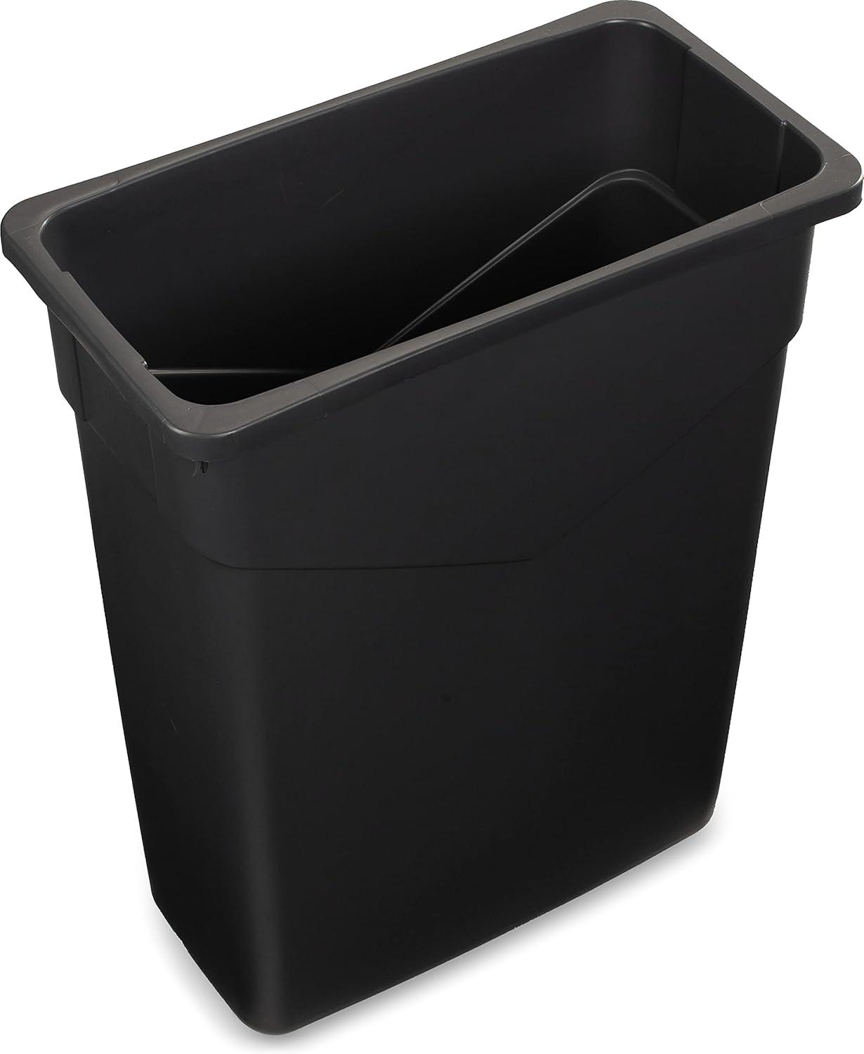 Carlisle 34201523 TrimLine Rectangle Waste Container Trash Can Only, 15 Gallon, Gray