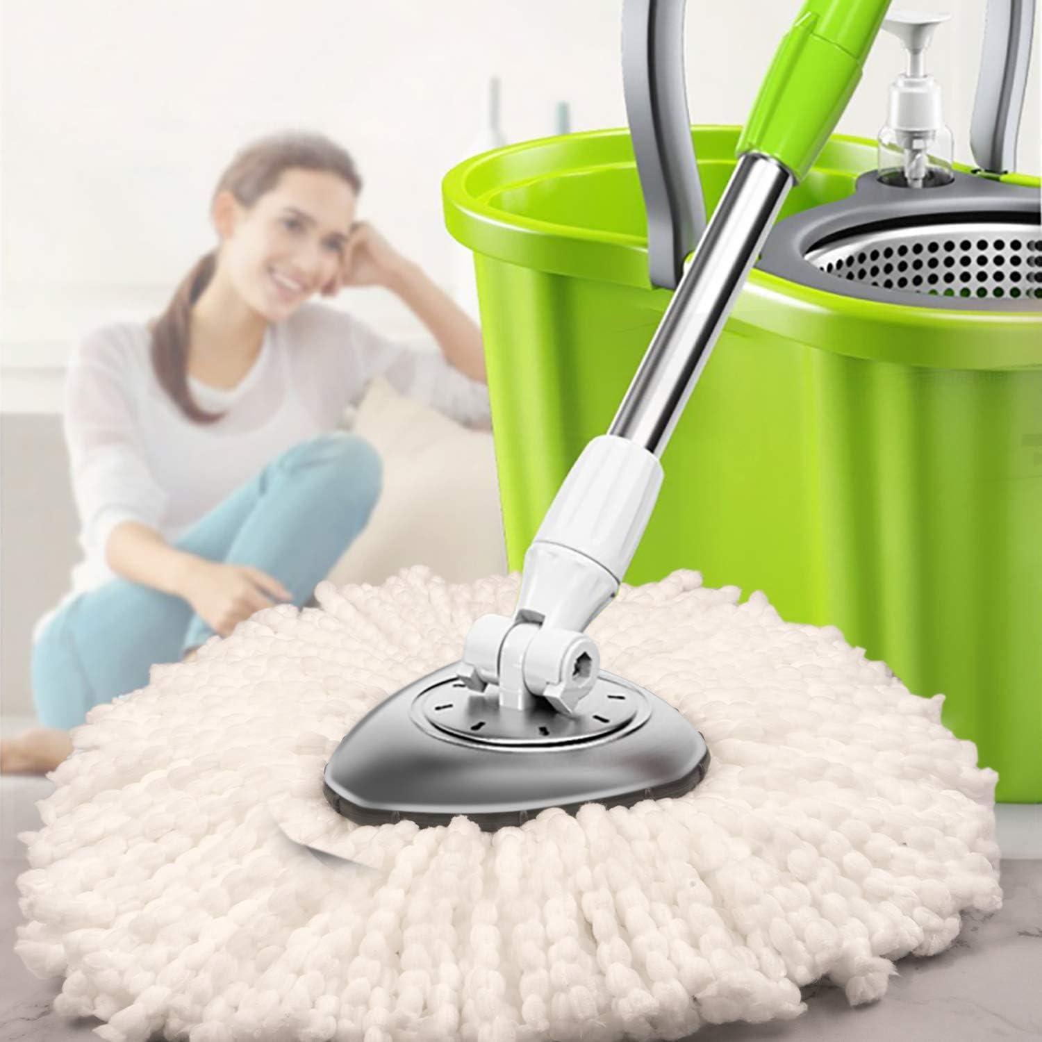 3 Pack Triangle Spin Mop Heads Replacements, Machine Washable Microfiber Spin Mop Refills for Floor Cleaning, Easy to Replace