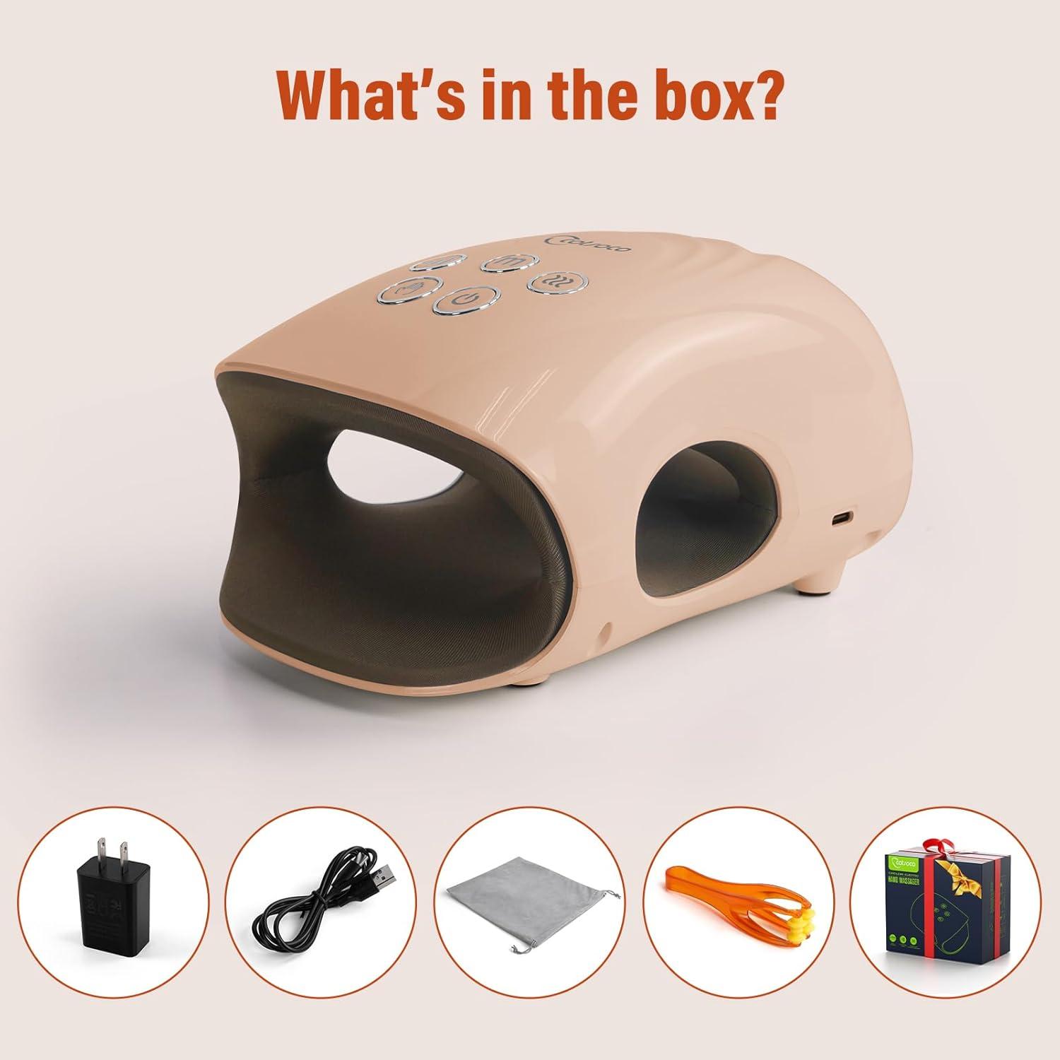 cotsoco Hand Massager with Heat and Compression for Arthritis and Carpal Tunnel, Birthday Gifts for Women Mom Men, Pink