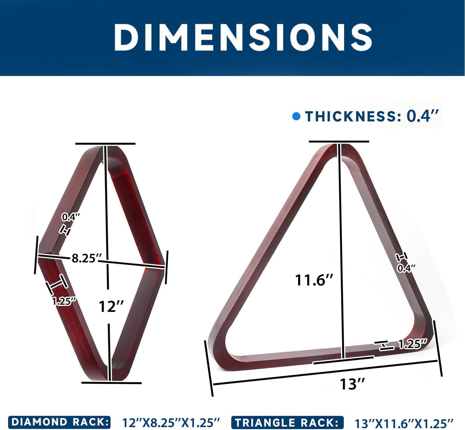 Pool Balls and Rack Set (Pro Standard Balls & Mahogany Racks)