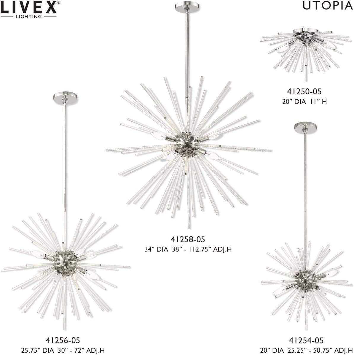 Livex Lighting Utopia 6 - Light Chandelier in  Polished Chrome