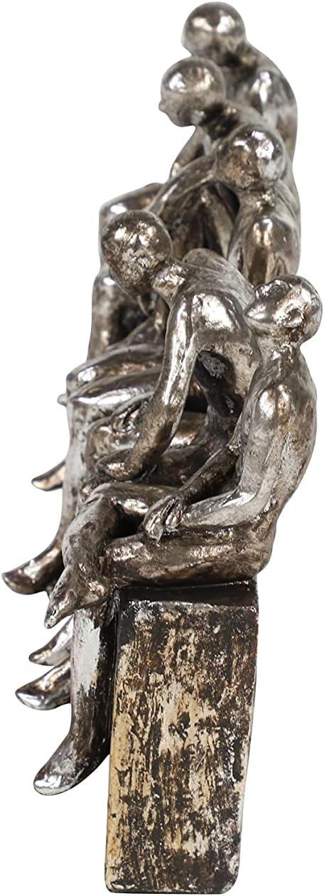 Deco 79 Polystone Leaf Palm Sculpture, 19" x 4" x 16", Gold