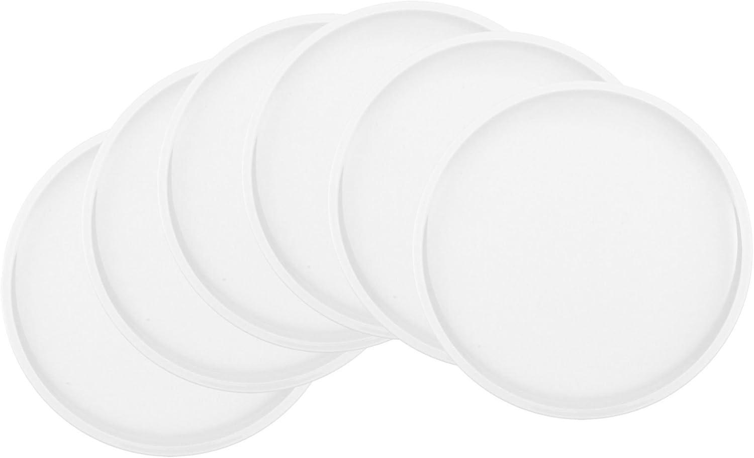 Villeroy & Boch White Porcelain Round Dinner Plates, Set of 6