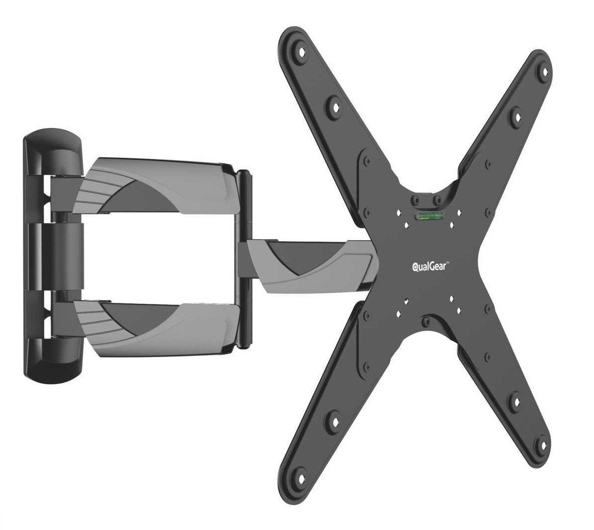 QualGear QG-TM-A-012 Universal Ultra Slim Low Profile Articulating Wall Mount for 23-55 Inches LED TV, Black