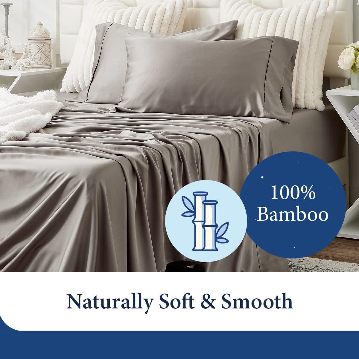 Cosy House Collection 100% Rayon Derived from Bamboo Set of 2 Pillowcases