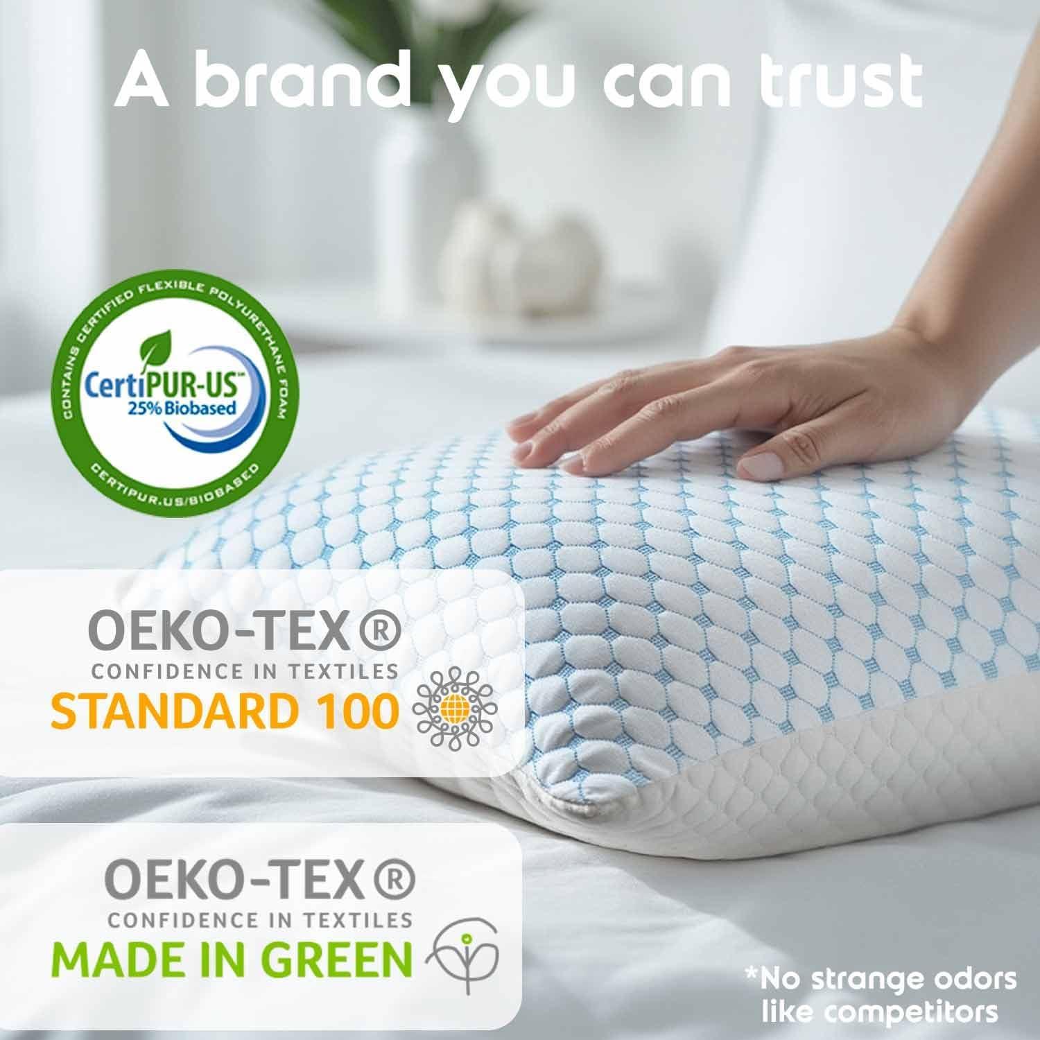 Nestl King Size Adjustable Colling Gel Pillow - 2 Pack