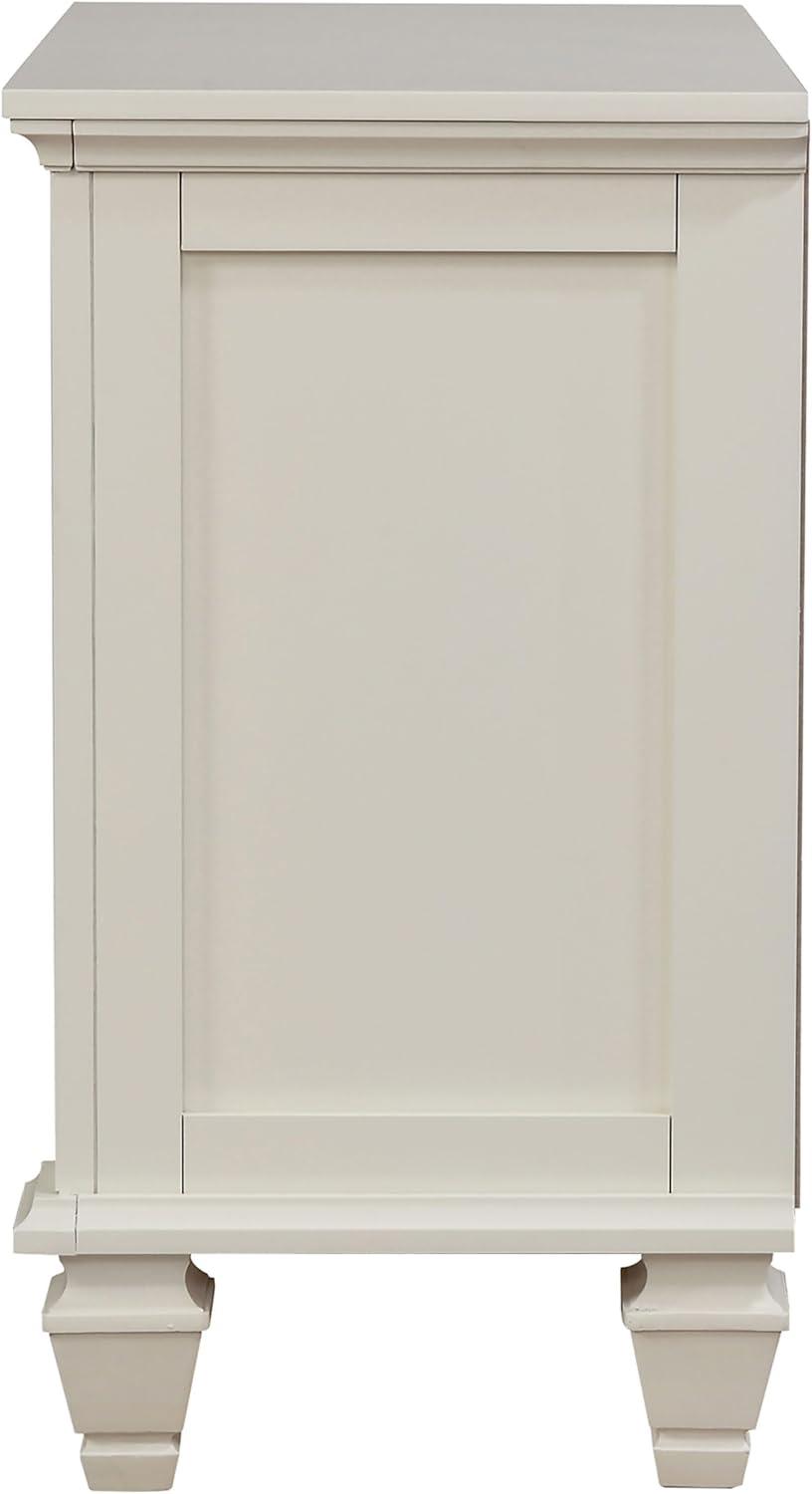 Coaster Sandy Beach Coastal 3-Drawer Wood Nightstand in White