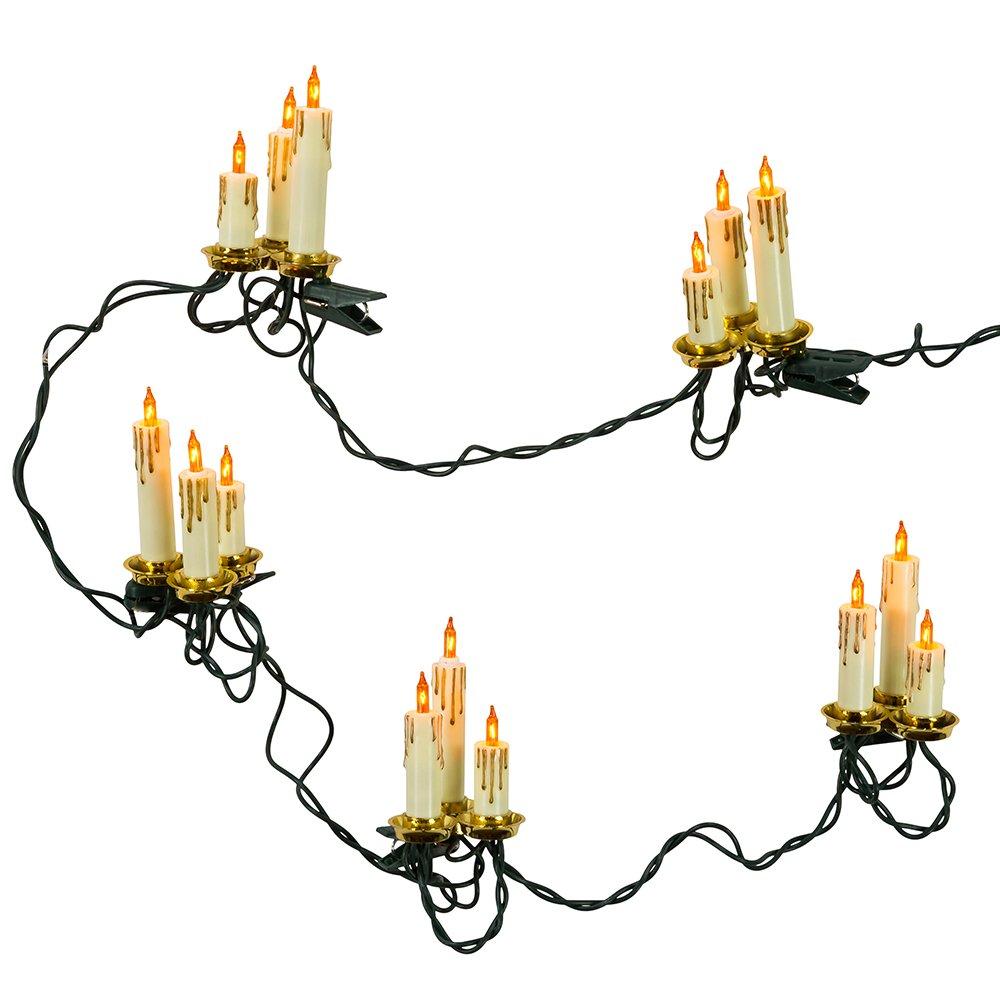 Kurt Adler Kurt Adler Indoor UL 15-Light Triple Candle Light Set, 12ft