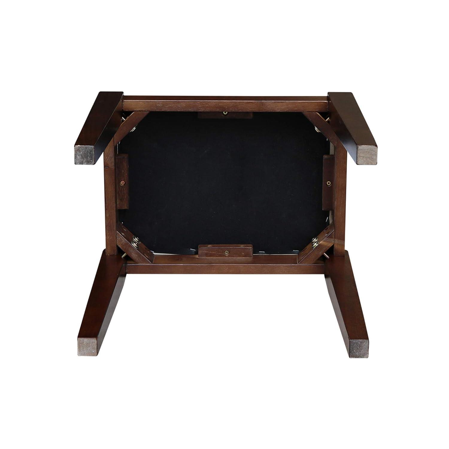 Solid Wood Vanity Bench Brown - International Concepts: Upholstered, Parawood Makeup Seat