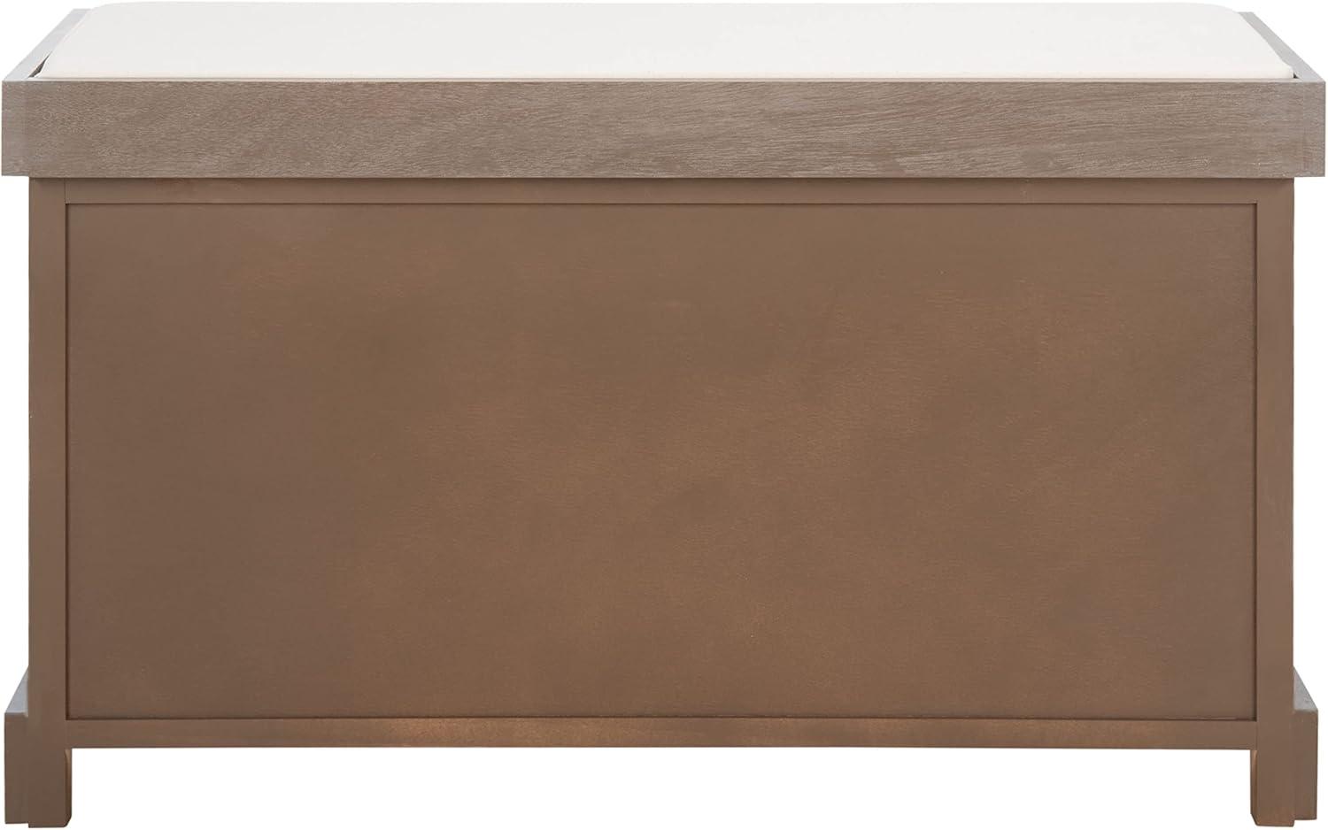 Freddy Wicker Storage Bench - AMH5736 - White Wash - Safavieh