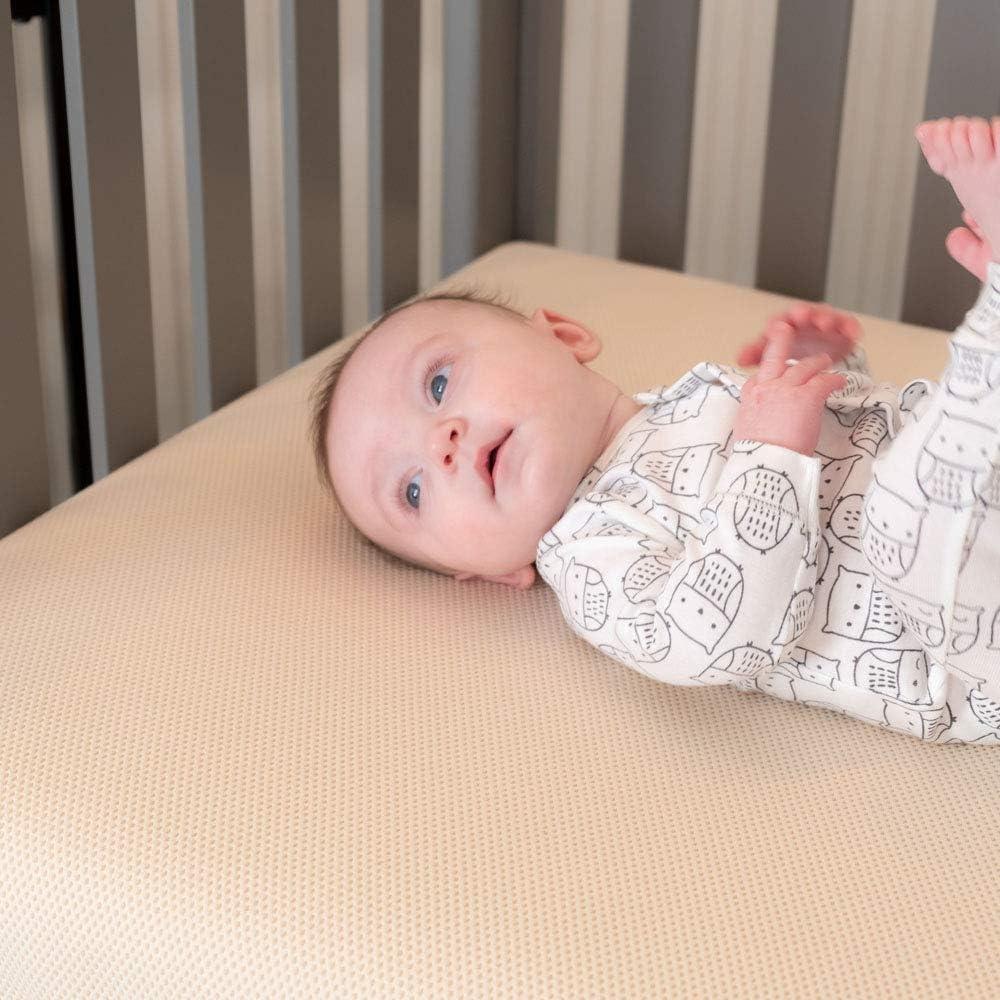 Naturepedic Organic Cotton Breathable 2-Stage Crib Firm Mattress with Waterproof Breathable Pad