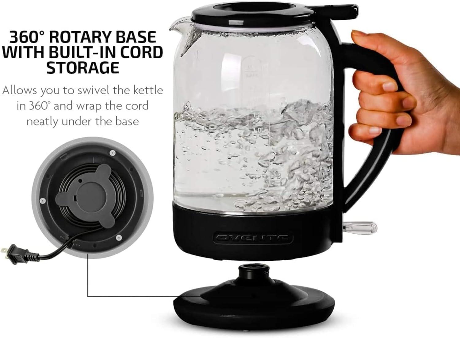 Ovente 1.5 qt. Glass Electric Tea Kettle