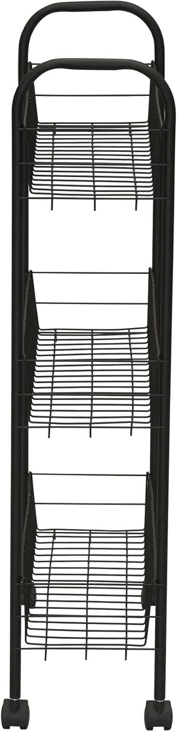 Household Essentials Metal Free Standing Laundry Cart with Wheels