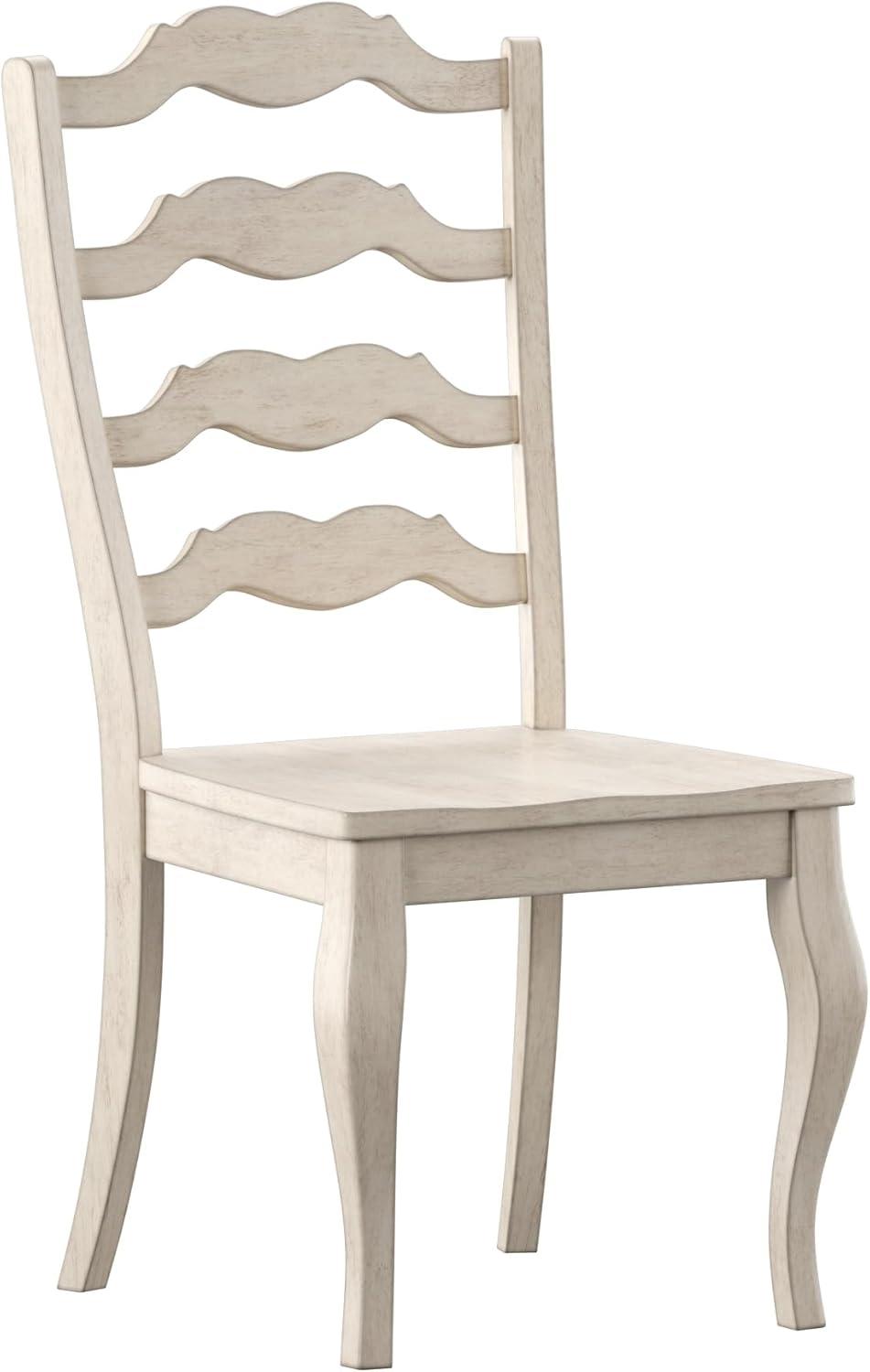 Weston Home Farmhouse Dining Chair with French Ladder Back (Set of 2)