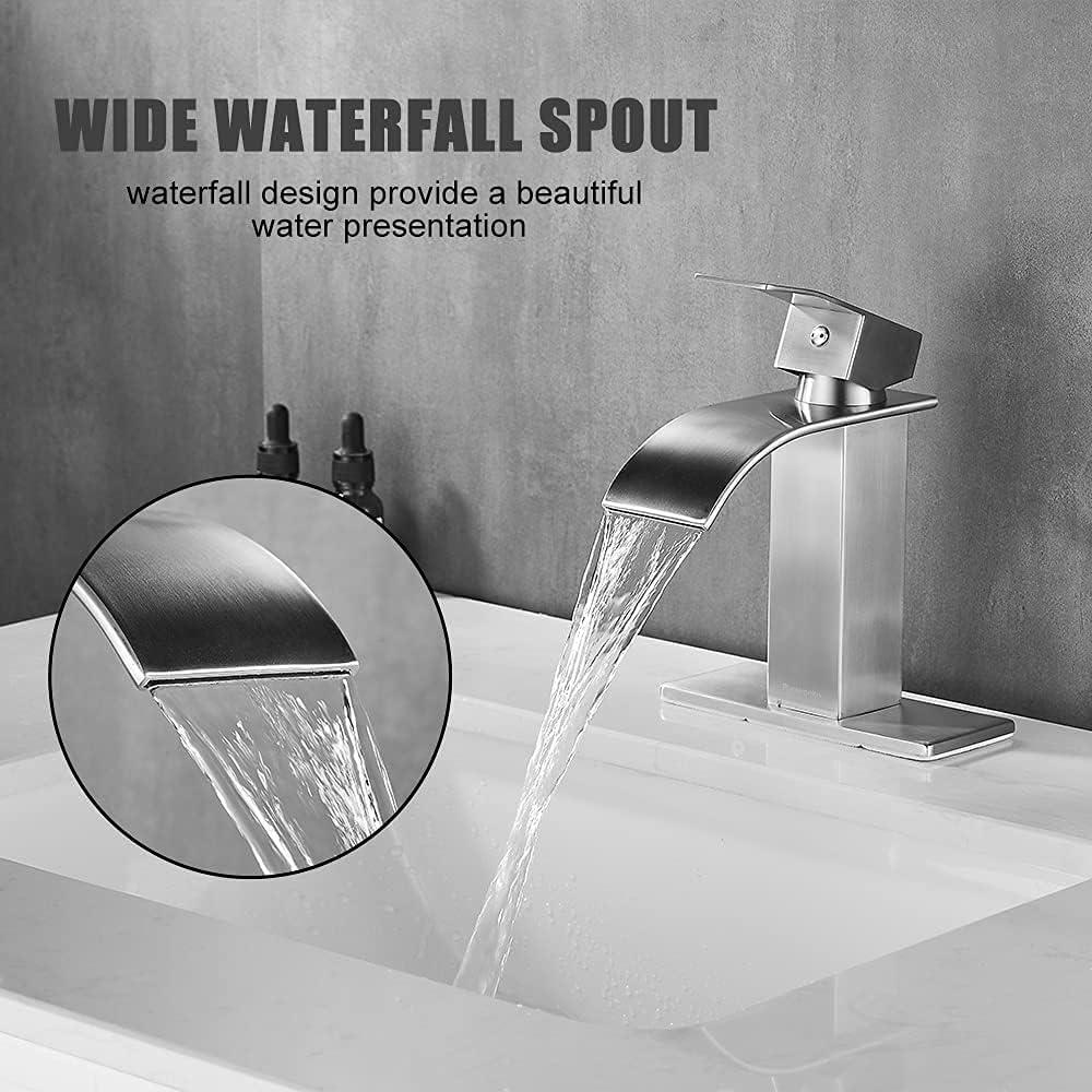 Bathroom Faucet, Single Handle Bathroom Faucets for 1 or 3 Hole Bathroom Sink Faucet