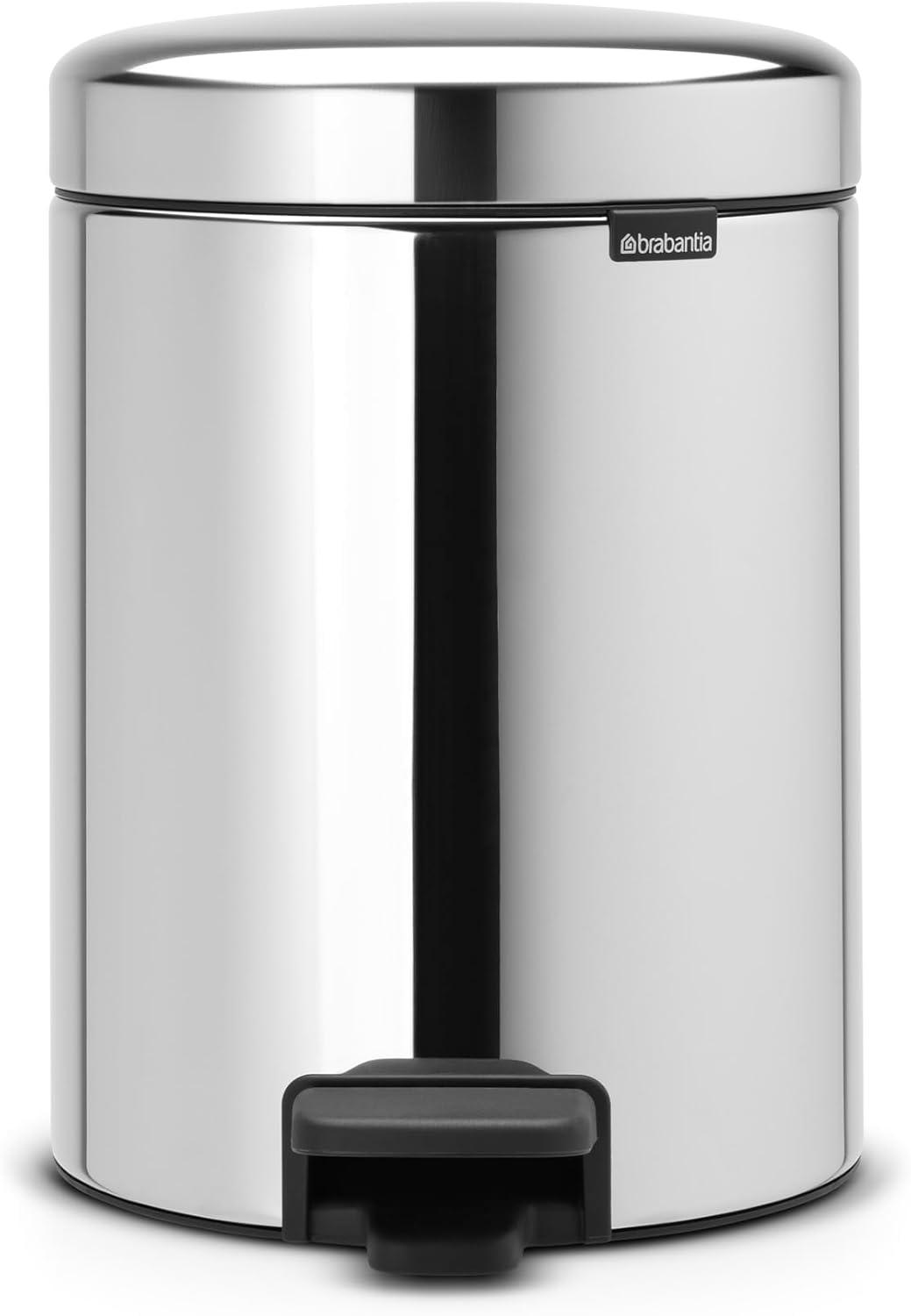 Brabantia NewIcon Step On Trash Can, 1.3 Gallon (5 Liter)