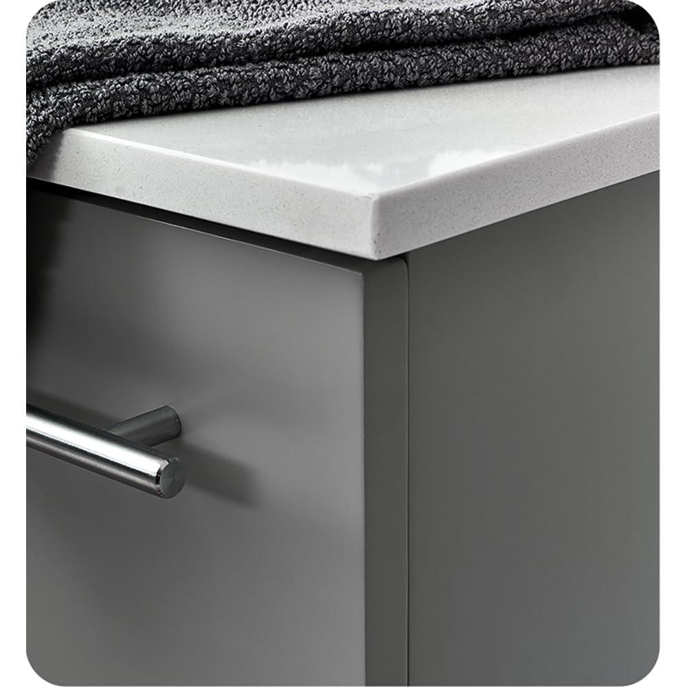 Lucera 24" Wall Mount Modern Single Sink Bathroom Vanity with Top and Undermount Sink