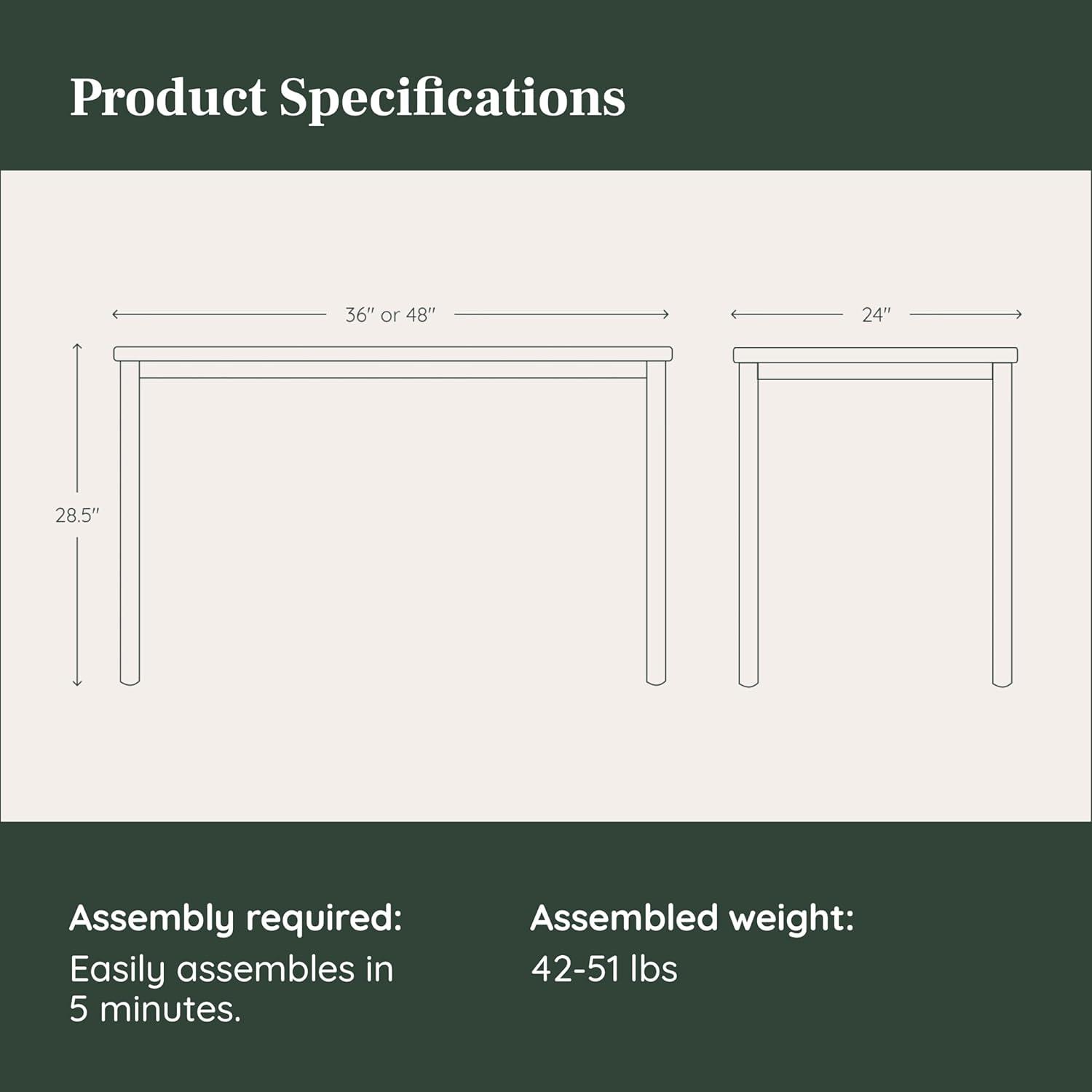 Sage Green Adjustable Height Desk with Drawer, 48 Inches