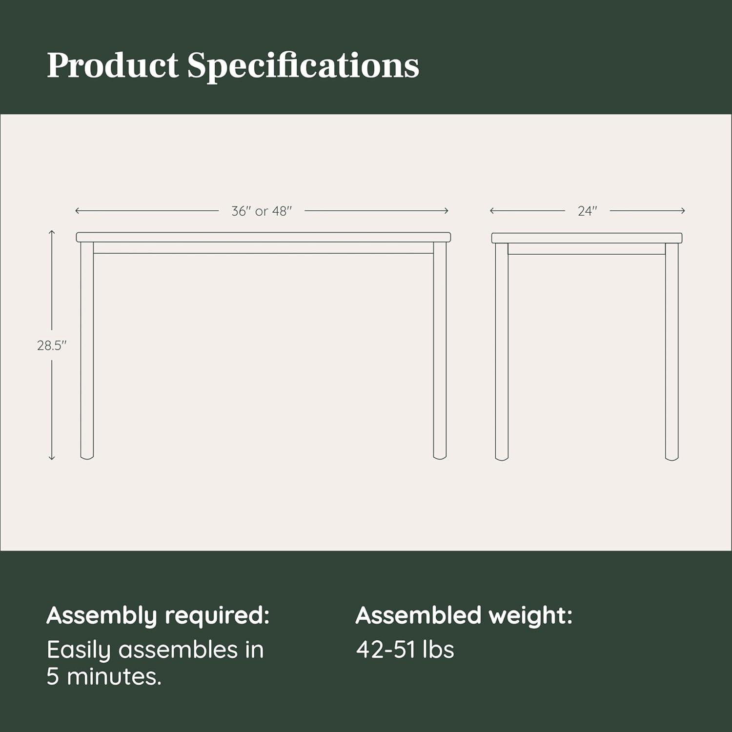 Walnut and White Adjustable Height Desk with Drawer, 36" x 24"