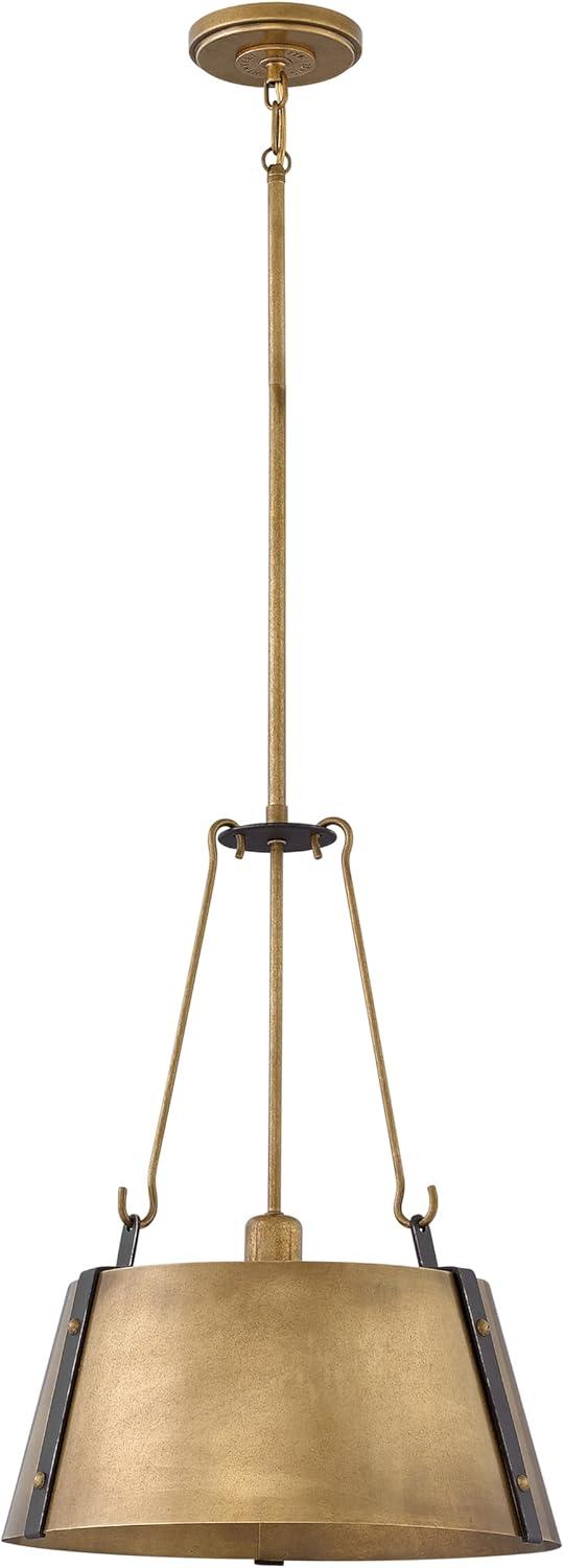 Cartwright Medium 1-Light Drum Pendant w/ Bold Rivets