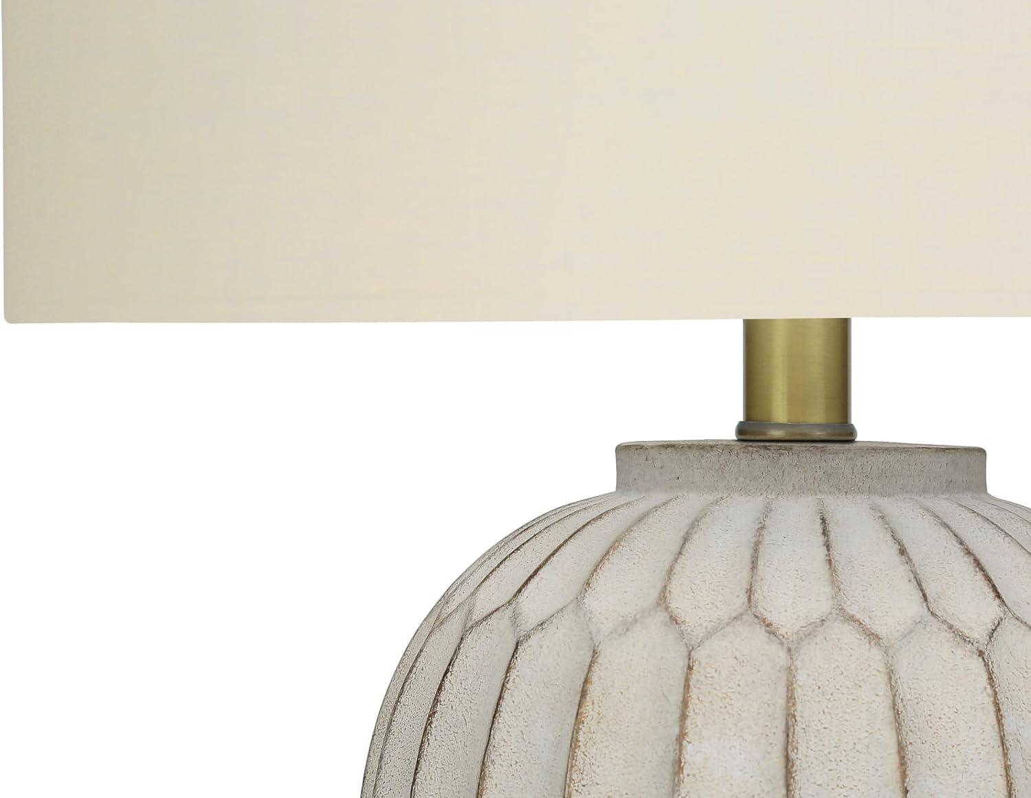 Monarch Specialties Lighting 24inchH Table Lamp Cream Resin Ivory / Cream Shade Transitional