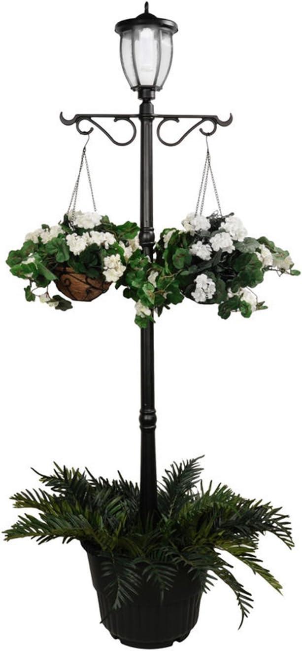 Nature Power (23107) 31 Lumens Terrace Solar Powered Integrated LED Post Lamp and Planter
