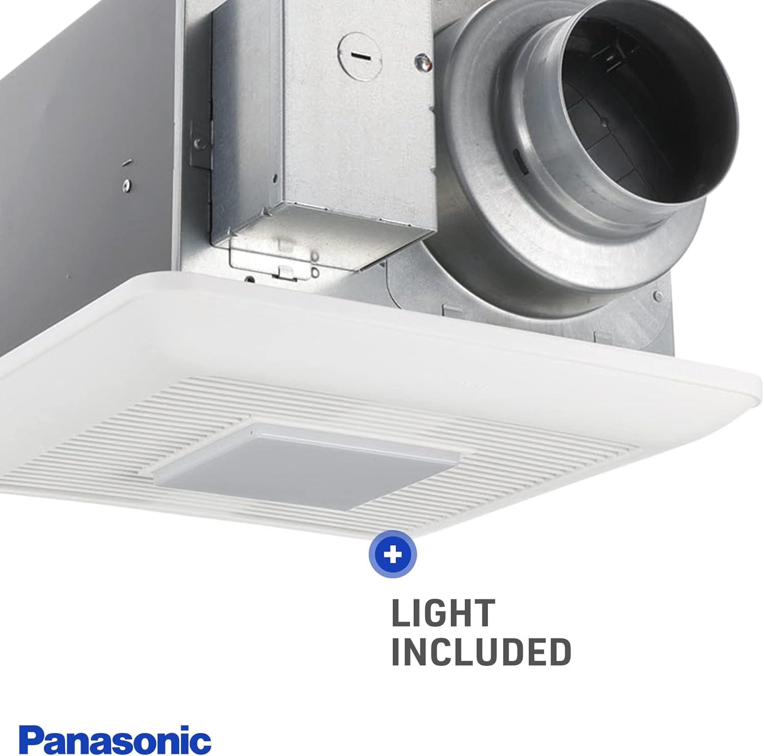 Panasonic FV-0511VQL1 WhisperCeiling DC Ventilation Fan/Light Combination, Speed Selector, Quiet