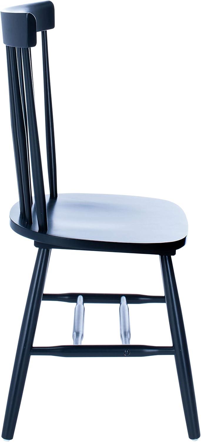 SAFAVIEH Parker Solid 17 in. H Spindle Dining Chair, Navy, Set of 2