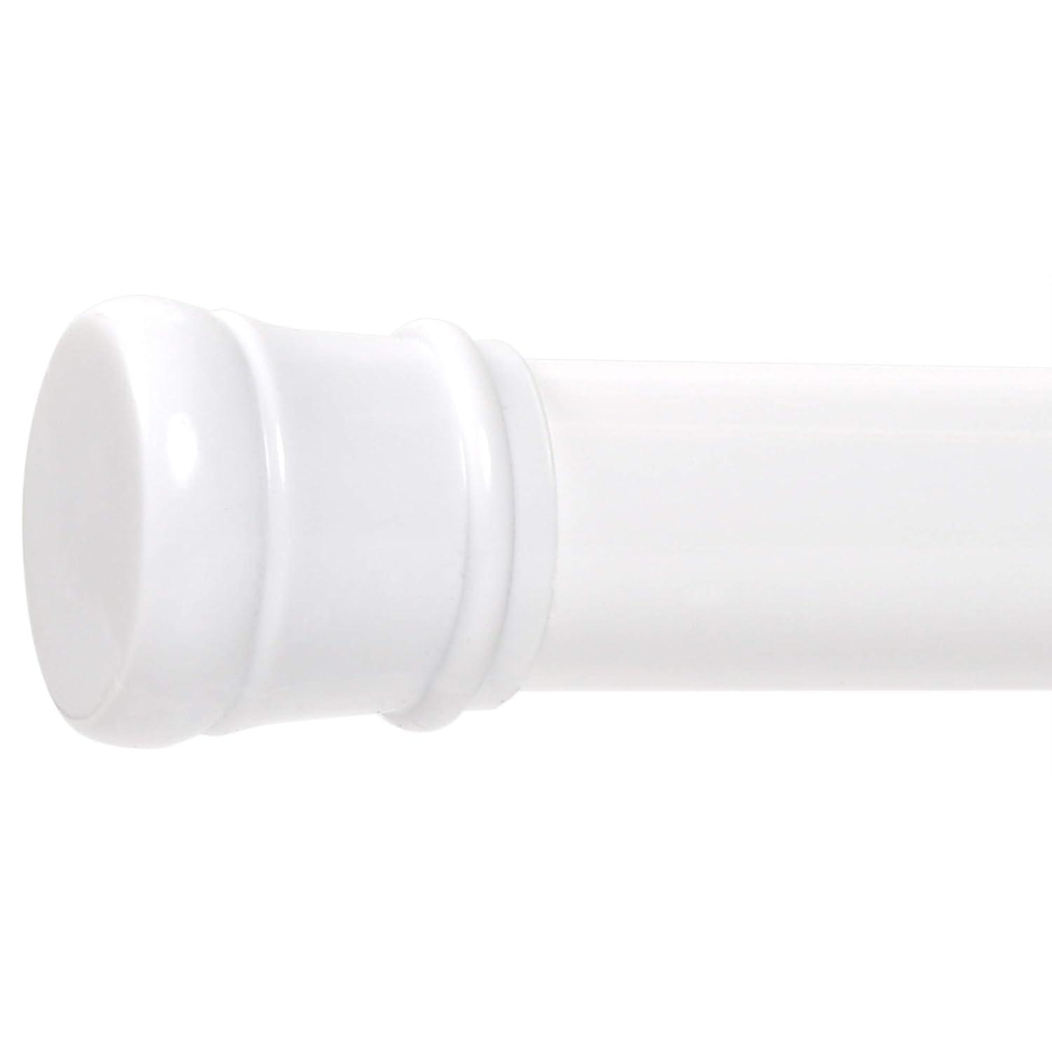 Zenna Home Adjustable Tension Stall Shower Rod, 26 - 40 Inches, White