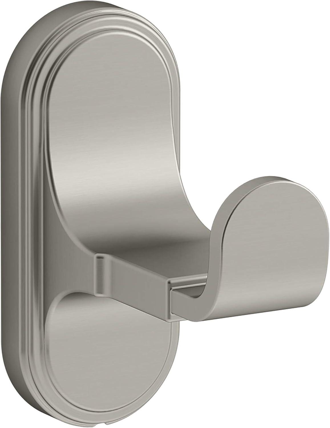 Vibrant Brushed Nickel Industrial Robe Hook