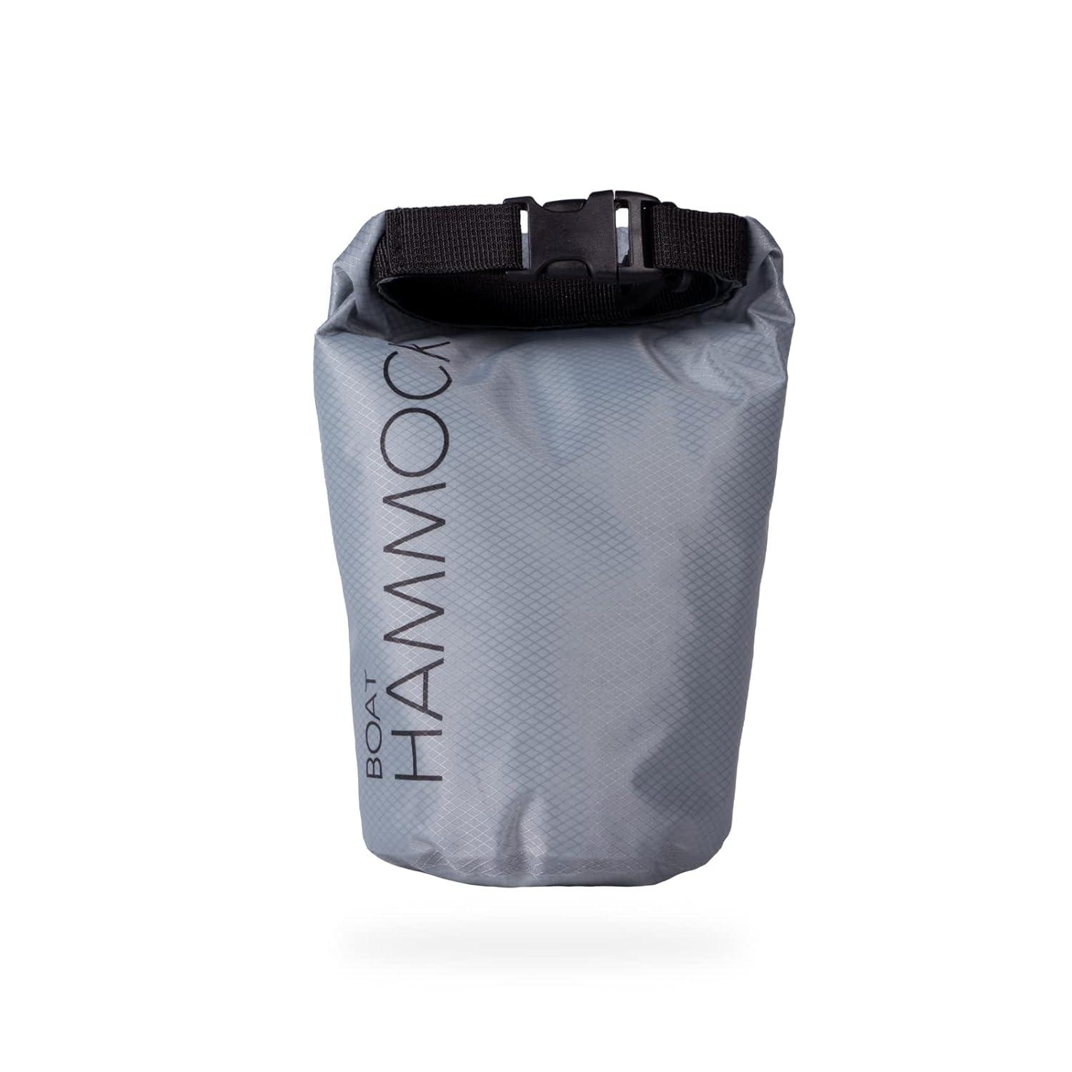 Lazy Grey Nylon Boat Hammock with Adjustable Straps