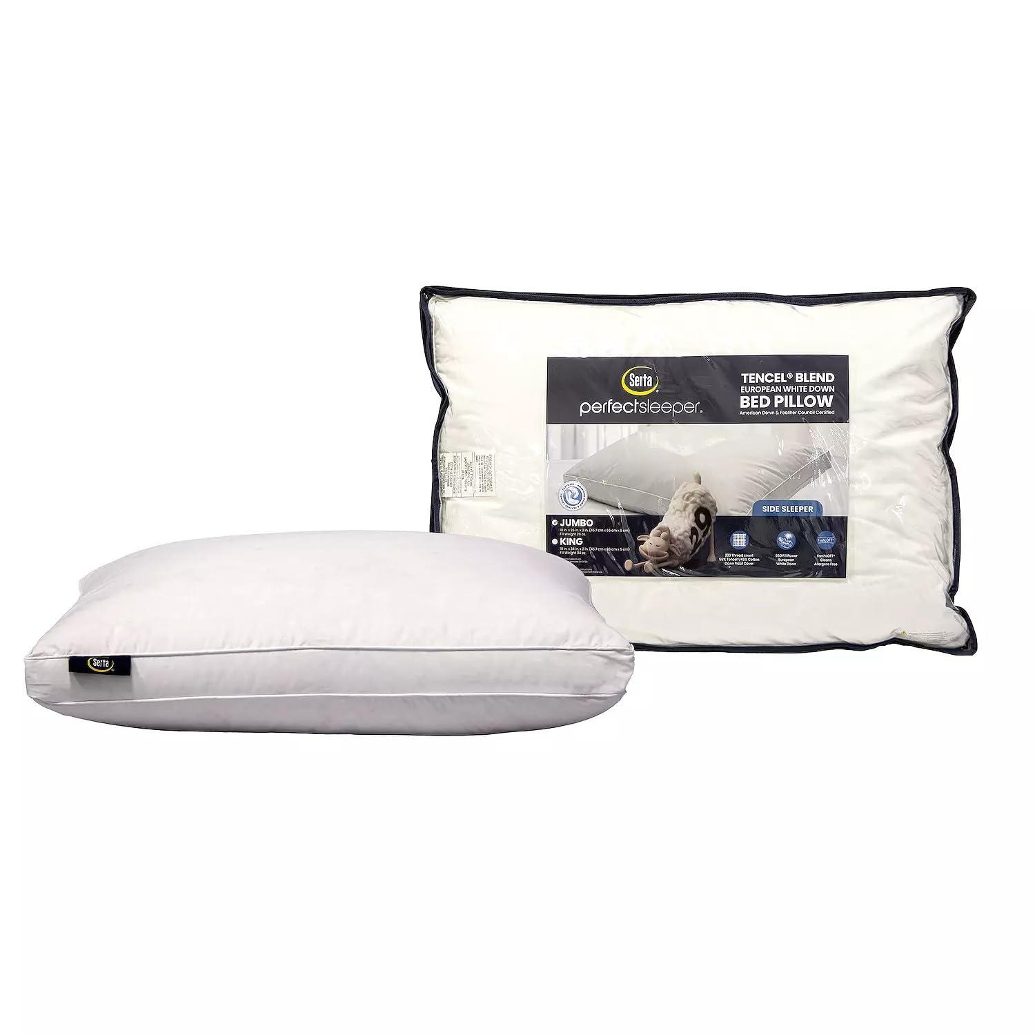 Serta Serta 300 Thread Medium Down Bed Pillow