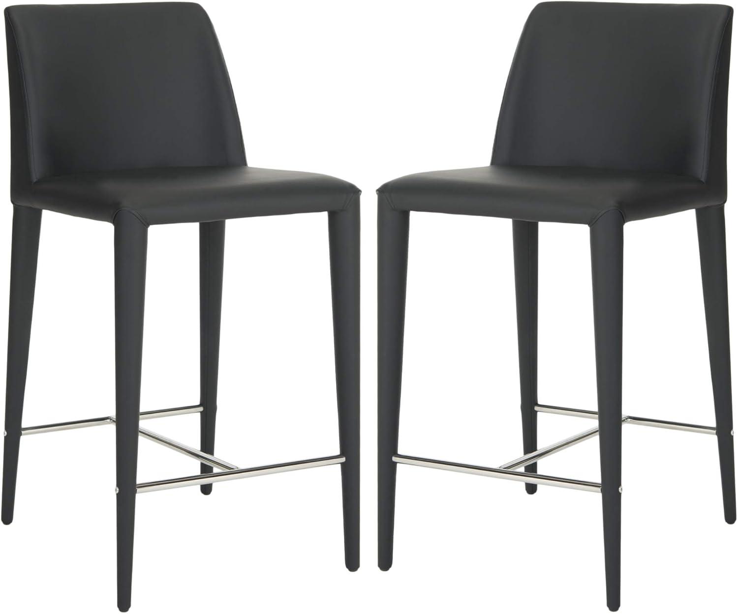 Garretson Counter Stool (Set of 2) - FOX2021 - Black - Safavieh Couture