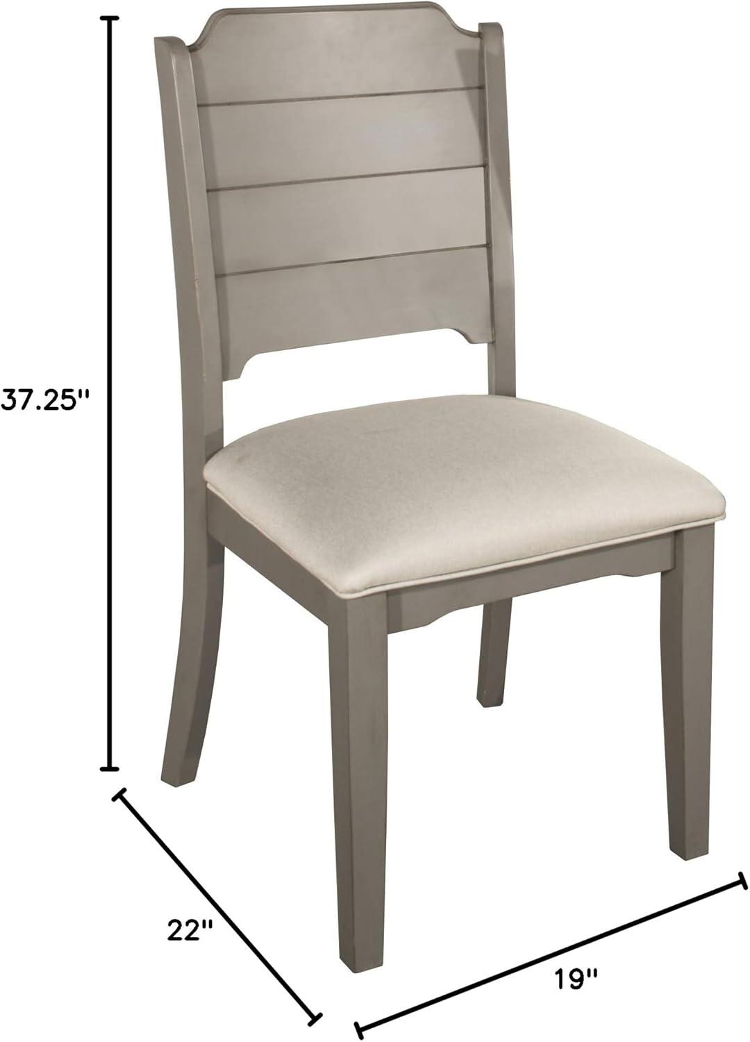 Hillsdale Furniture Clarion Wood Dining Chair, Set of 2, Distressed Gray