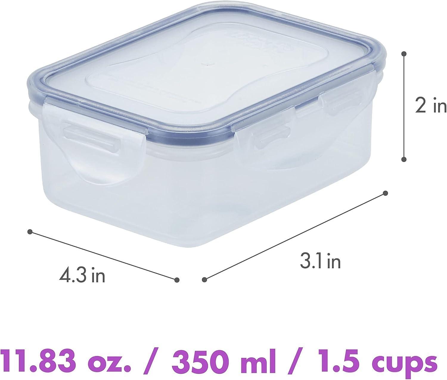 Clear Plastic Divided Food Storage Container Set of 6