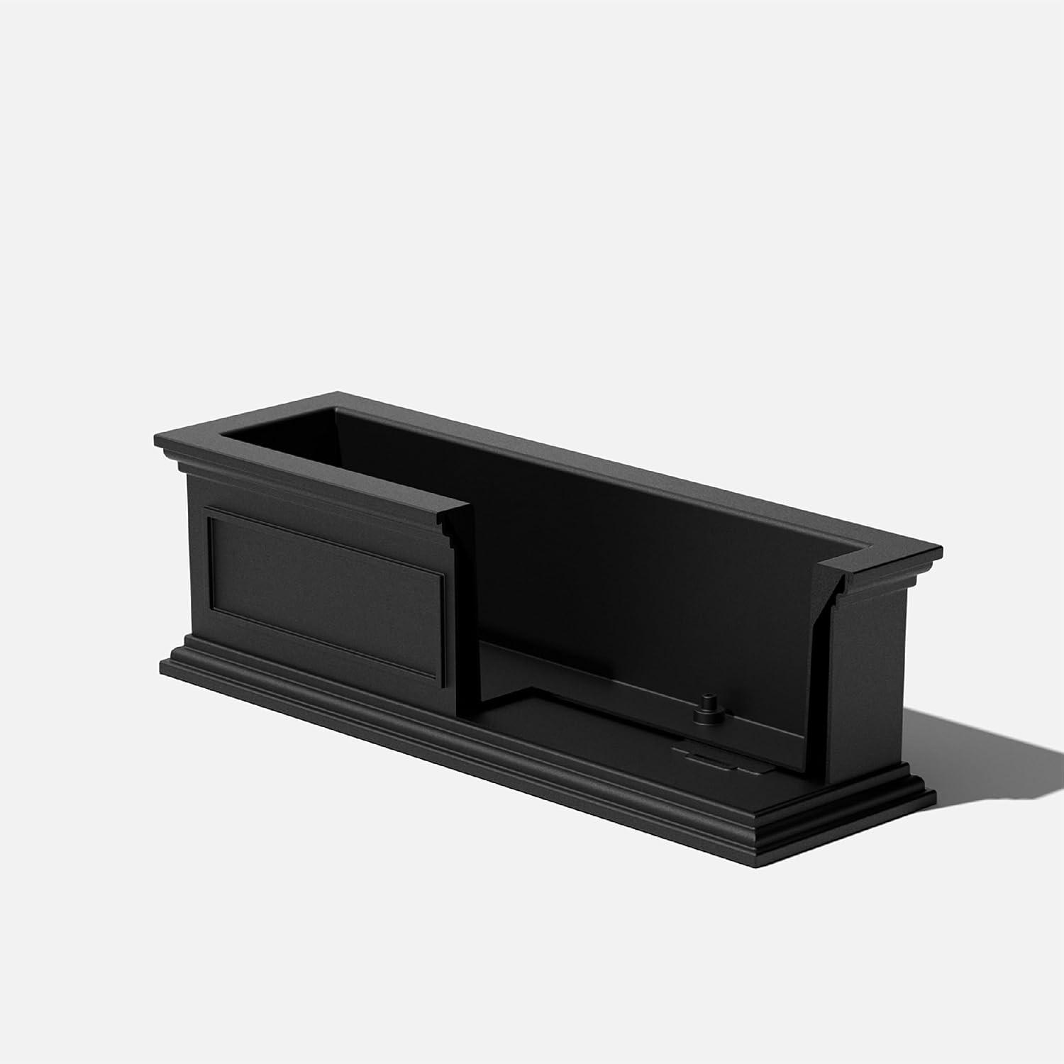 Veradek Brixton Window Box 36" Plastic Planter - Black