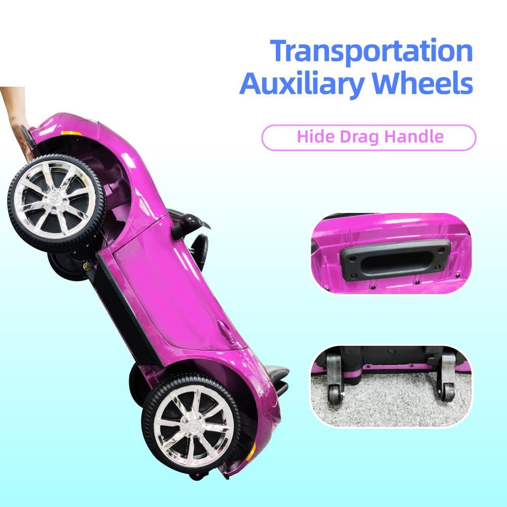 Coche para Niños, mazda mx-5 rf, Coche para Montar con Motor de 12 V con control remoto de 2,4 G, Coche de Juguete Eléctrico de Velocidad Ajustable para Niños de 3 a 6 Años, Blanco