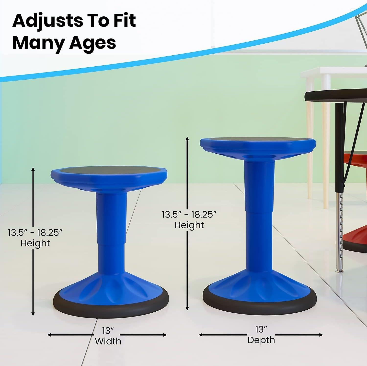 Colton Kids 14" - 18" Adjustable Height Active Learning School by Flash Furniture