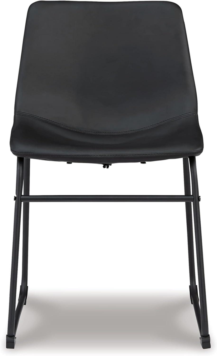 Signature Design by Ashley Centiar Mid Century Dining Room Bucket Chair, Set of 2, Black