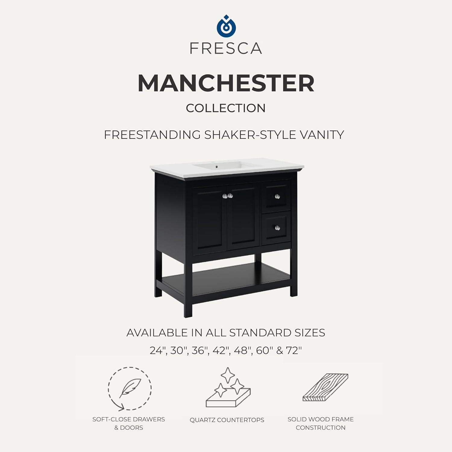 Fresca Manchester 24" White Traditional Bathroom Vanity