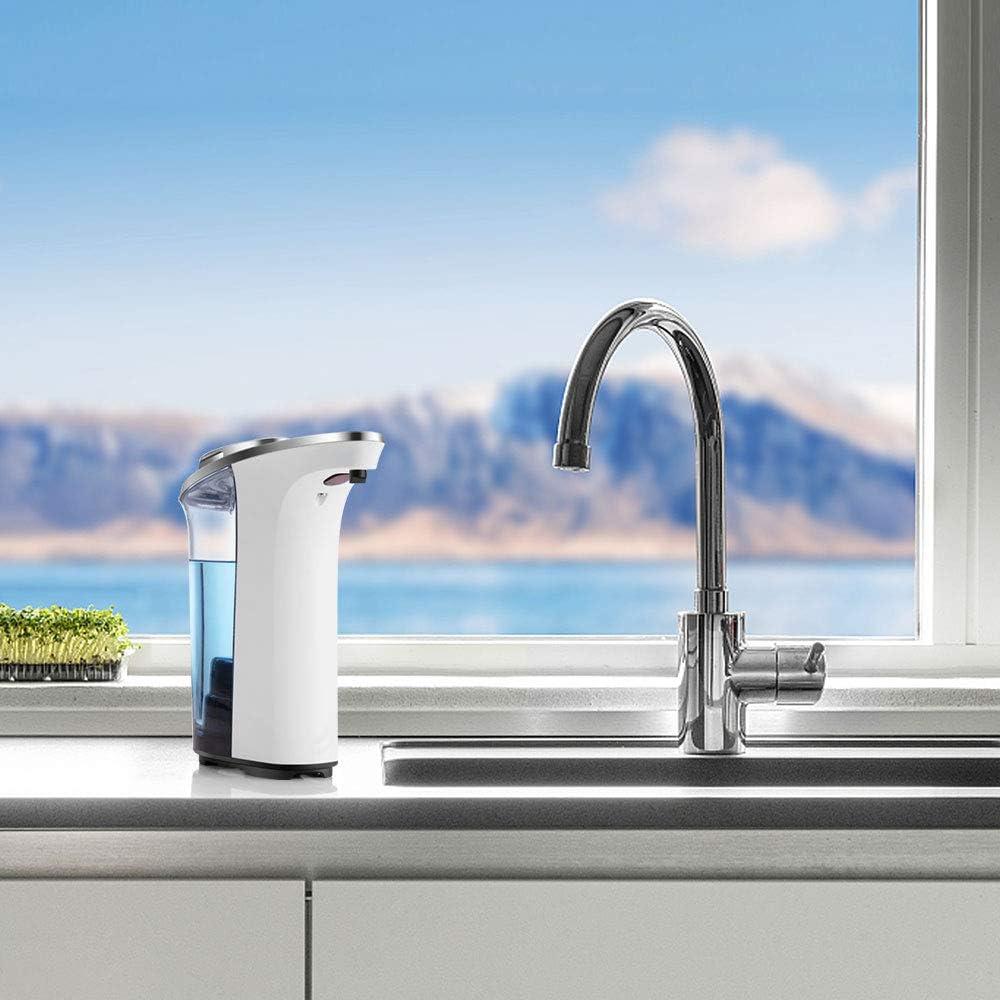 Silver and White Automatic Touchless Liquid Soap Dispenser