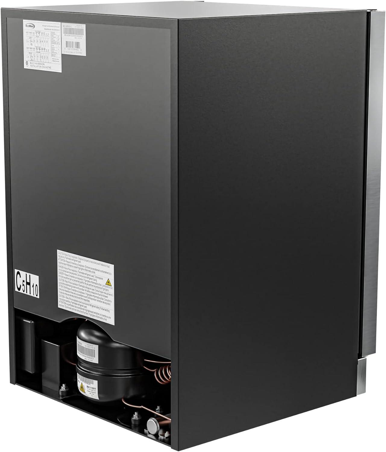 KoolMore Koolmore 24 in. Width 21 Bottles and 60 Cans Dual Zone Freestanding/Built-In Wine & Beverage Refrigerator.