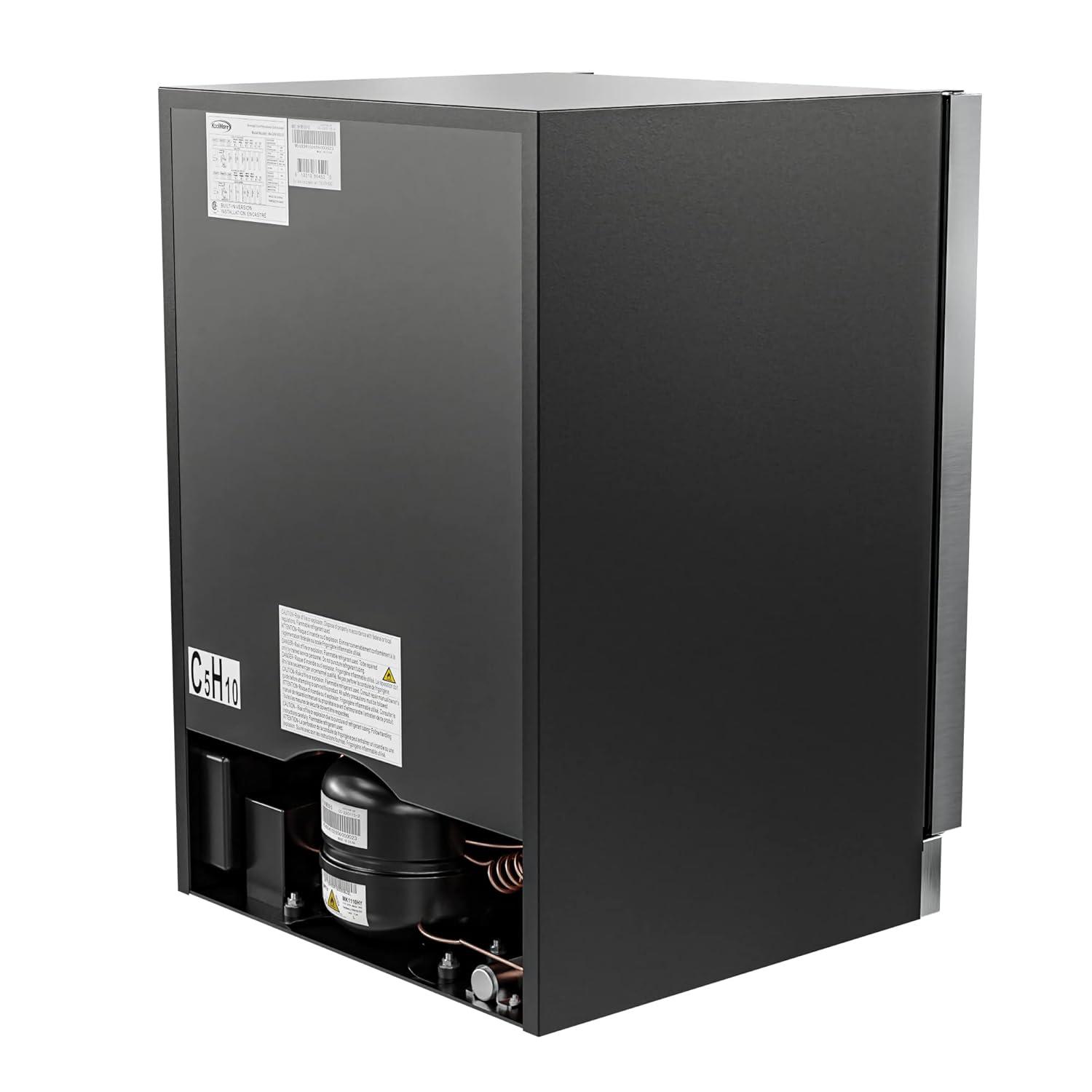 KoolMore Koolmore 24 in. Width 21 Bottles and 60 Cans Dual Zone Freestanding/Built-In Wine & Beverage Refrigerator.