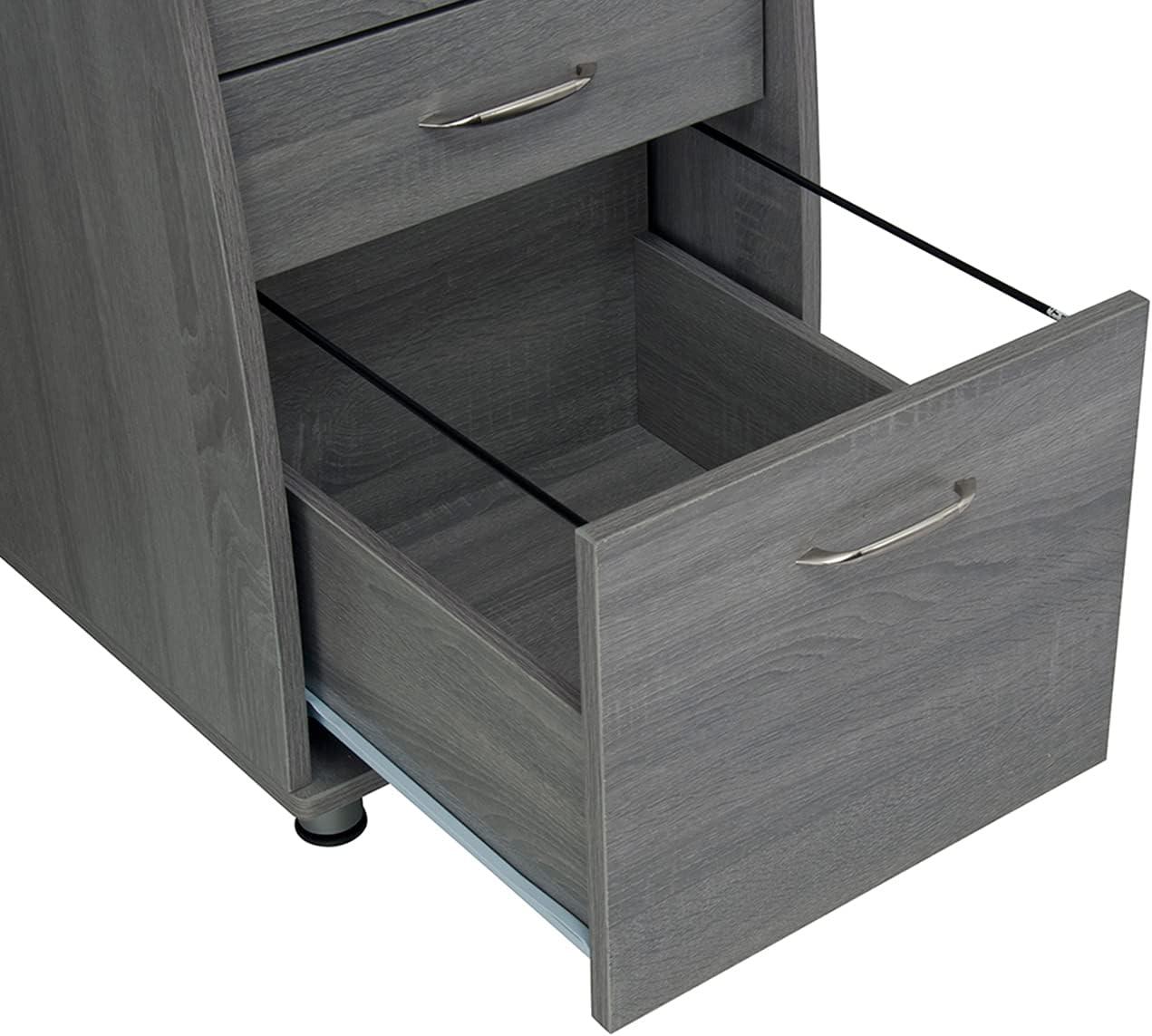 Complete Workstation Computer Desk with Storage, Keyboard Tray - Techni Mobili