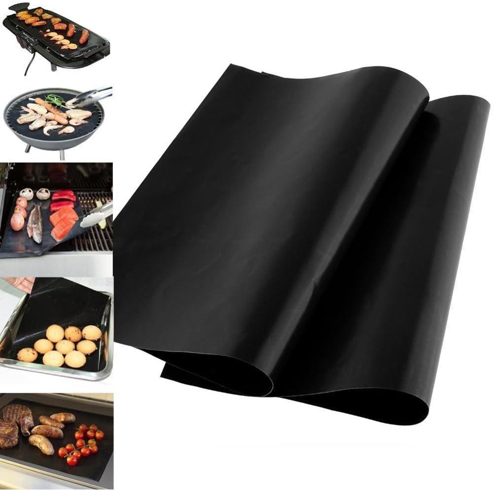 Non-Stick Black BBQ Grill Mat Set of 2