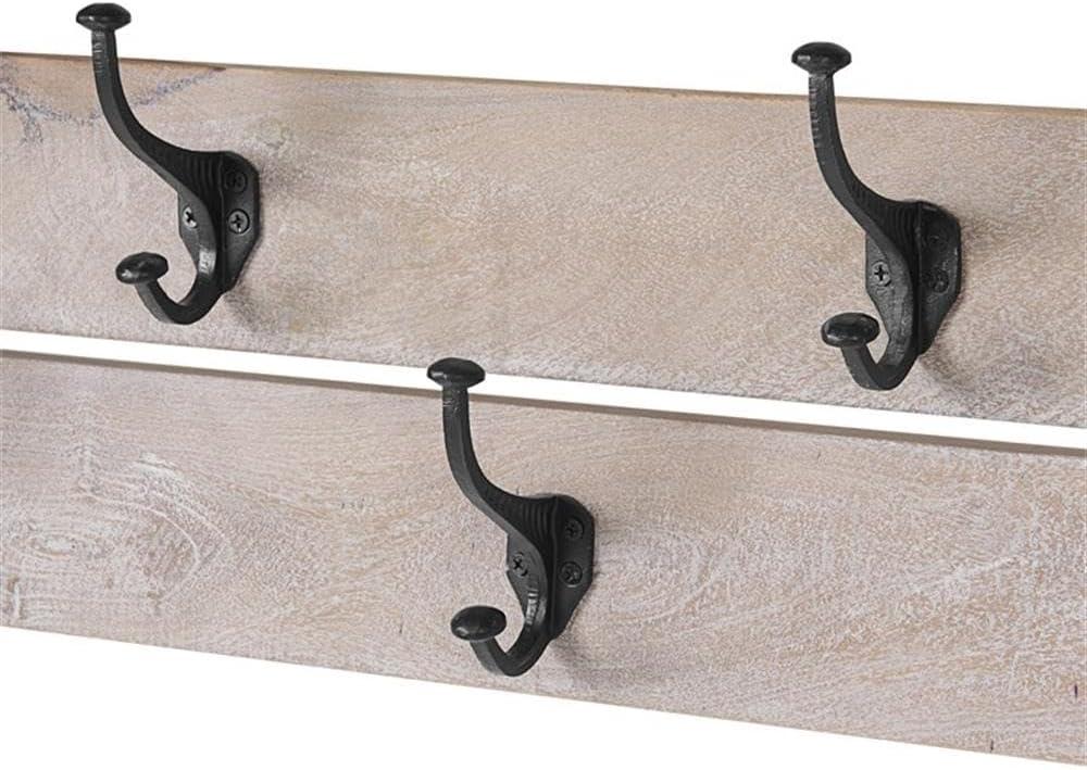 Castleton 40" Driftwood Mango Wood Coat Rack with Shelf