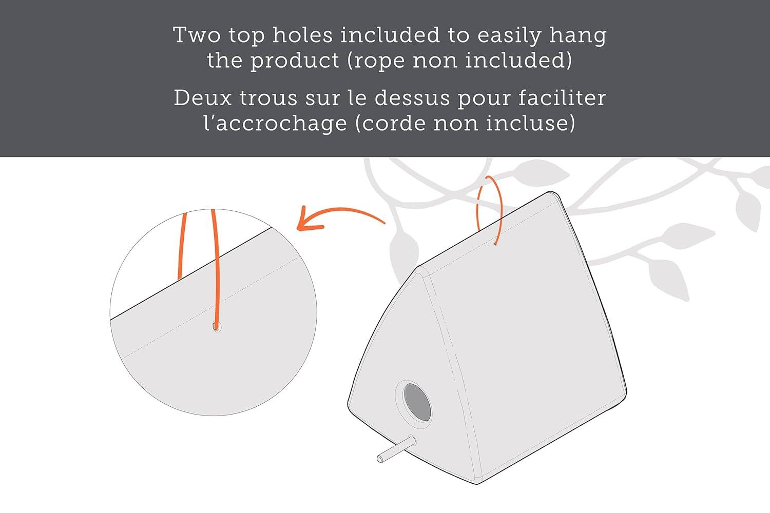 Dalya Triangle Decorative Birdhouse Dark Gray